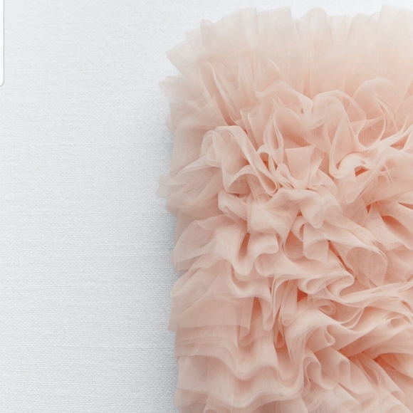 Zara knit strapless top with tulle size S - Picture 1 of 4